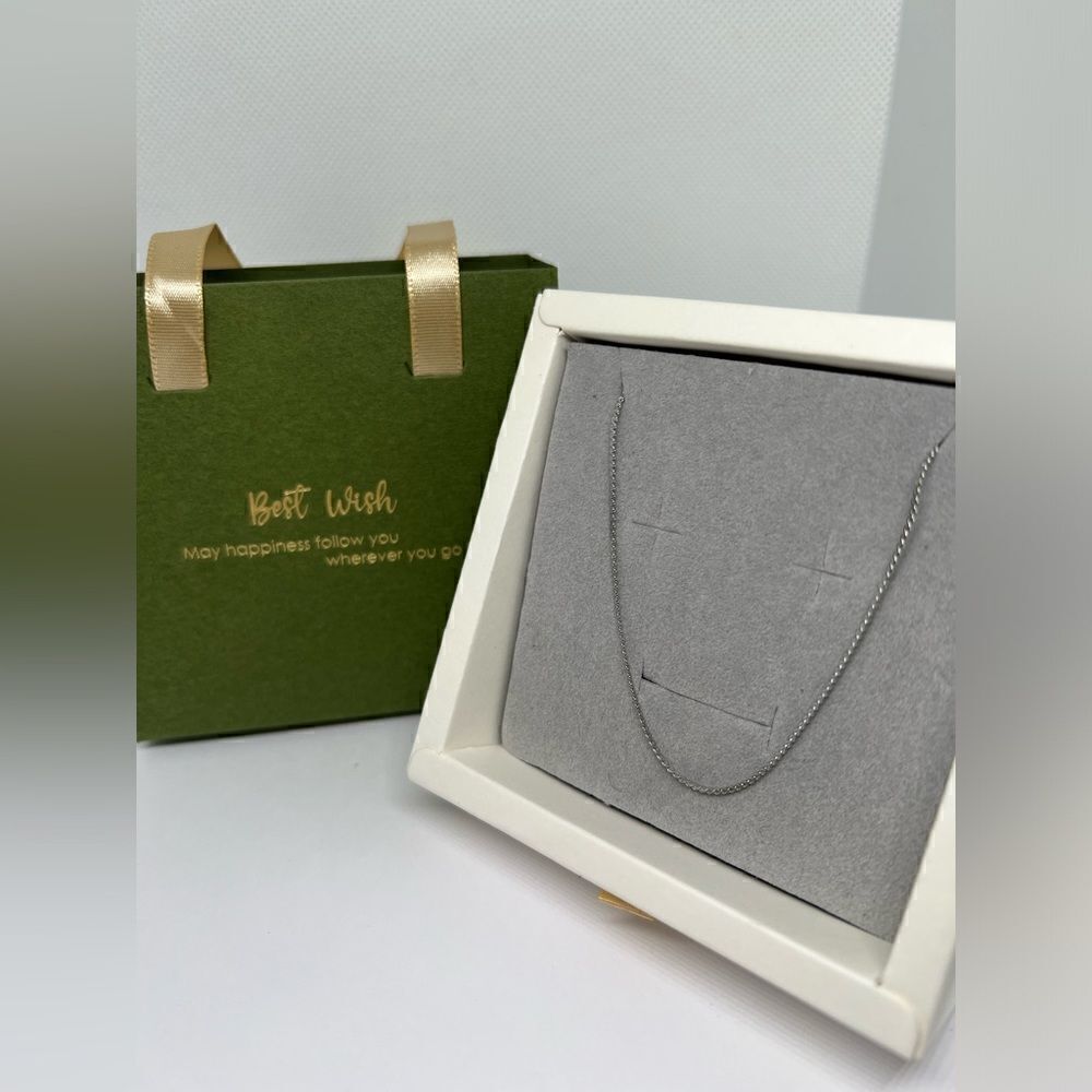Silver plated stainless steel chain necklace